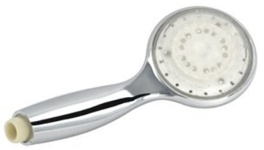 Shower head LED temperature