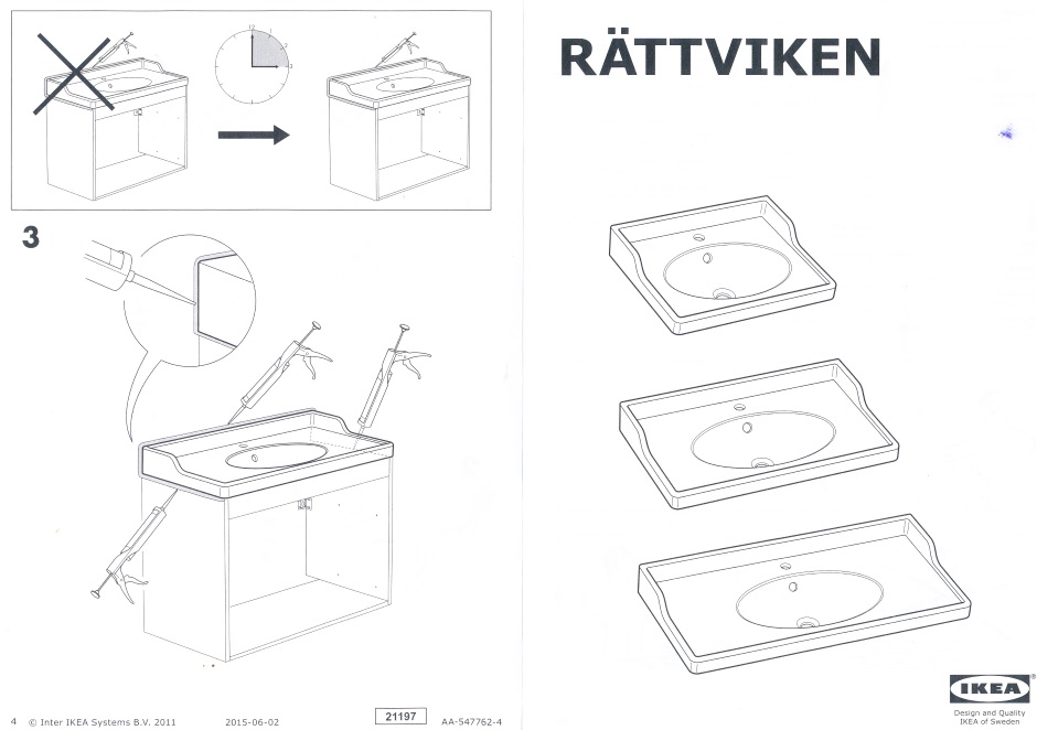 Sink Ikea 40in