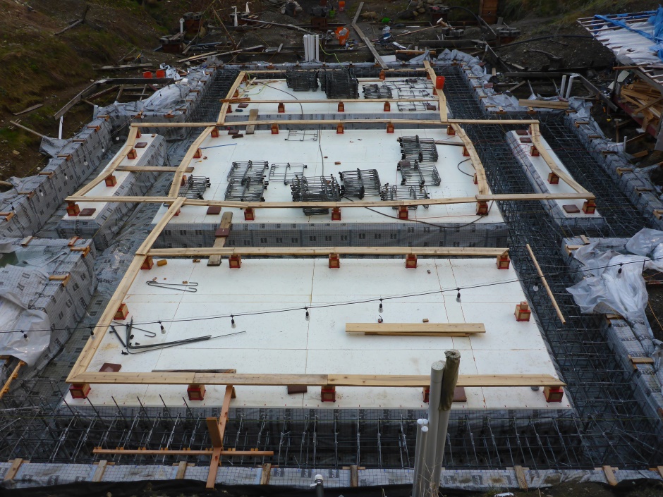 Site East West Stirrup Assemblies In Trench