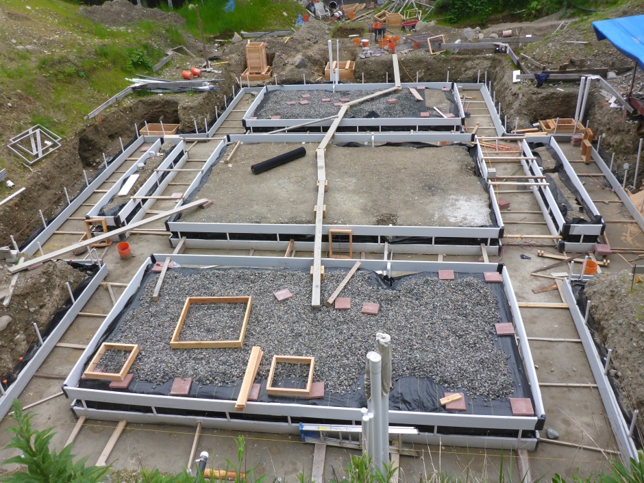 Site First Deck Leg Formed