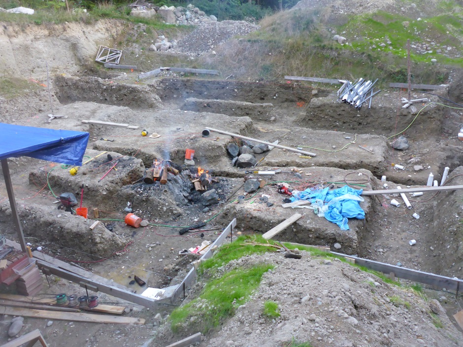 Site House Drain Pipe Above Pile