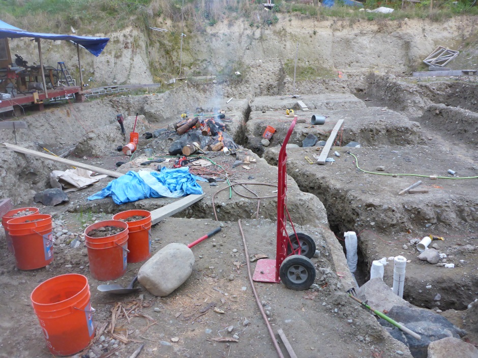 Site House Drain Pipe Looking East