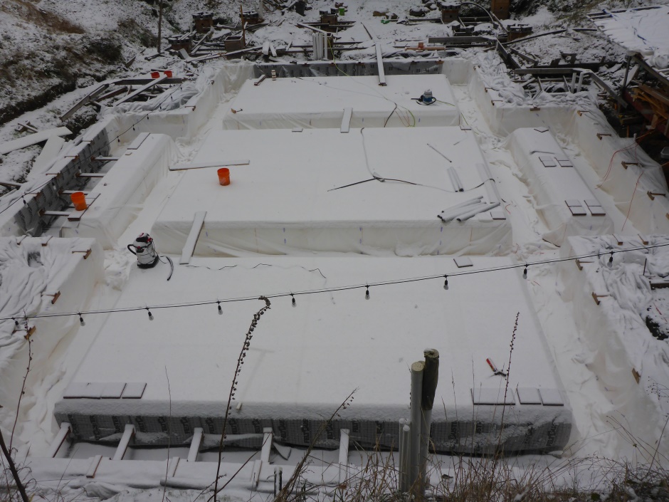 Site Snow In Lined Footings