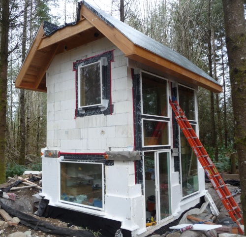 Site with some outer plastic with black waterproofing