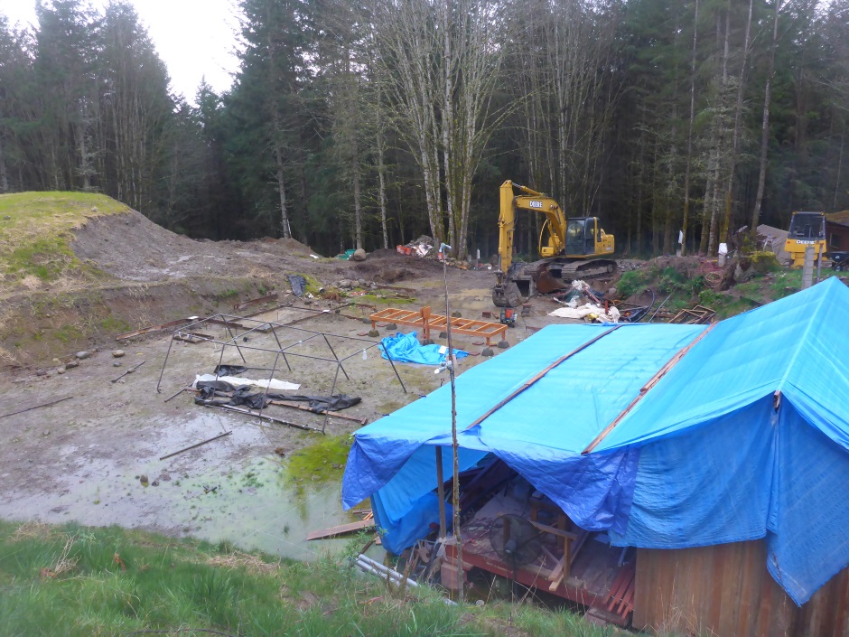 Site With Excavator And Dozer