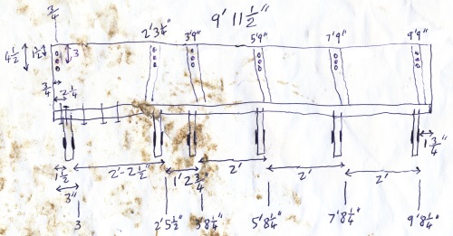 Sketch of east west beams