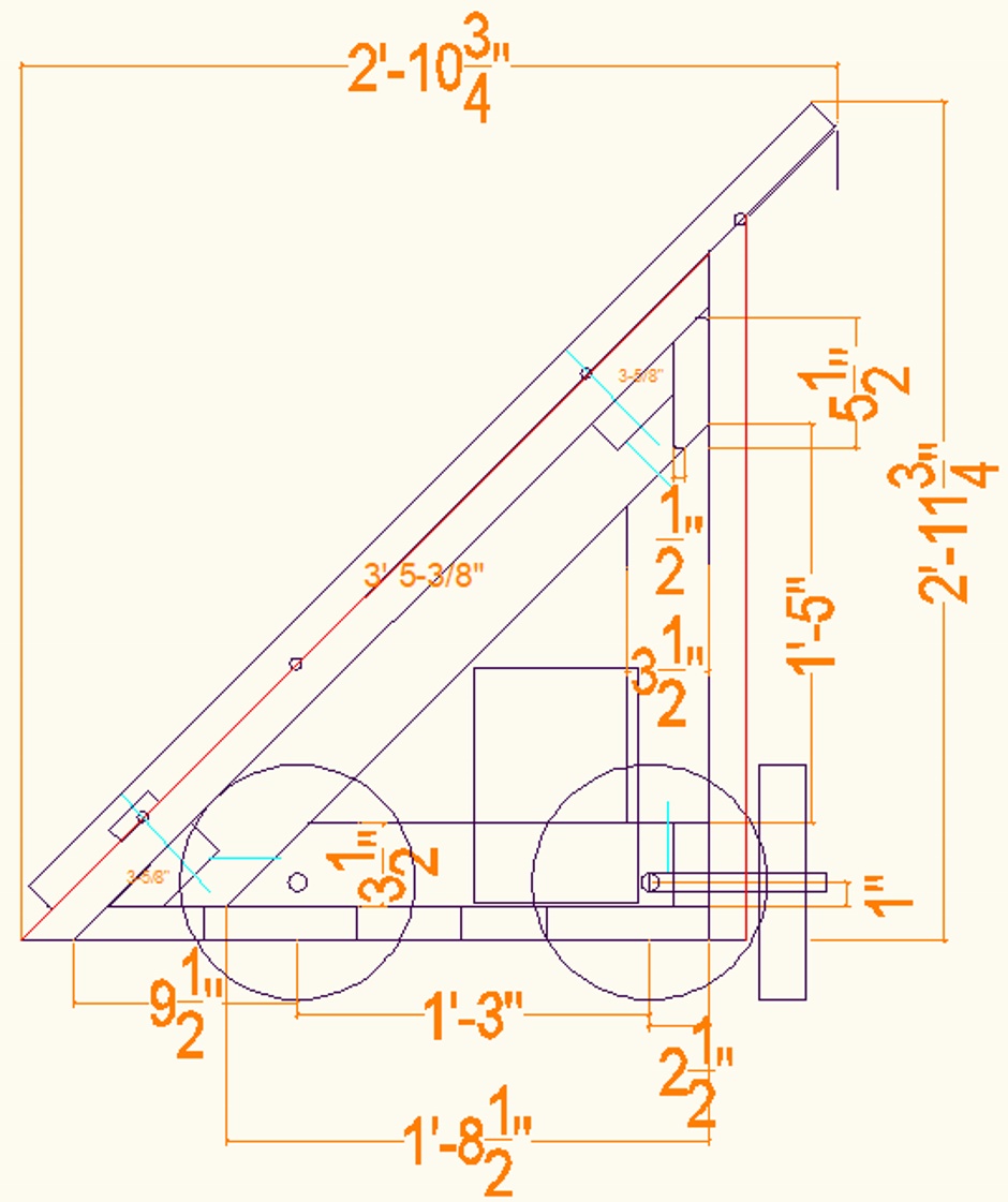 Solar Enclosure Side View Drawing