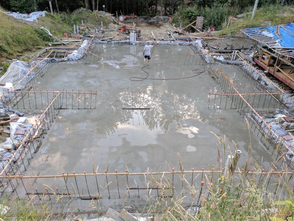 Starting To Flood Slab