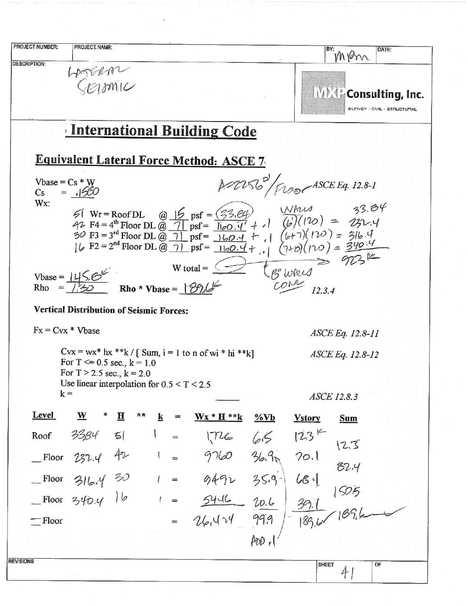 Structural calculations