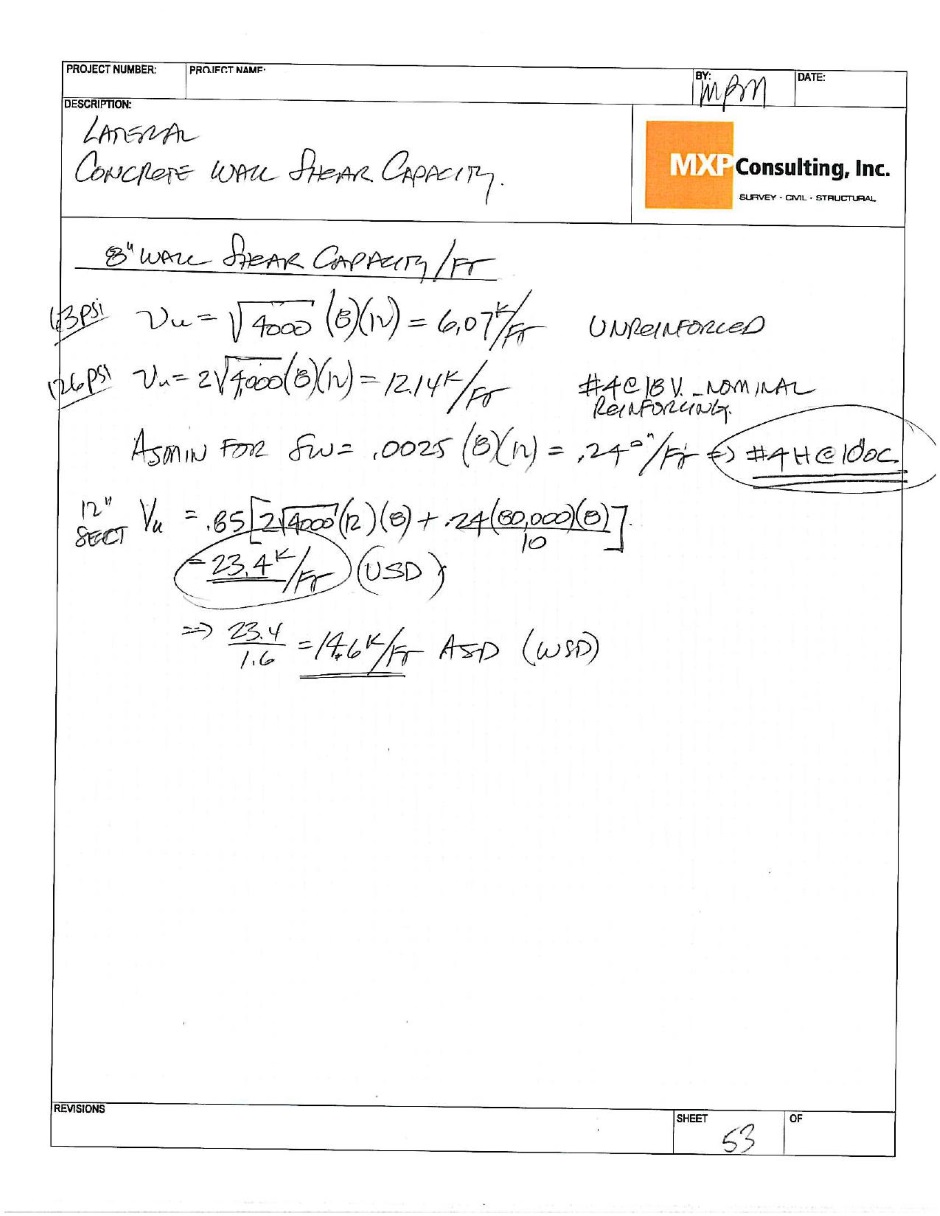 Structural calculations