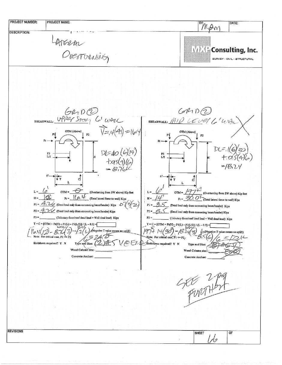 Structural calculations