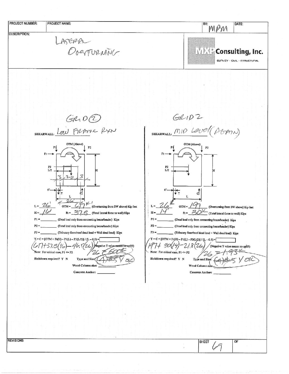 Structural calculations