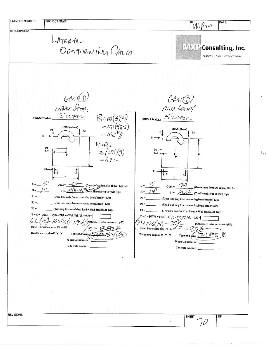 Structural calculations