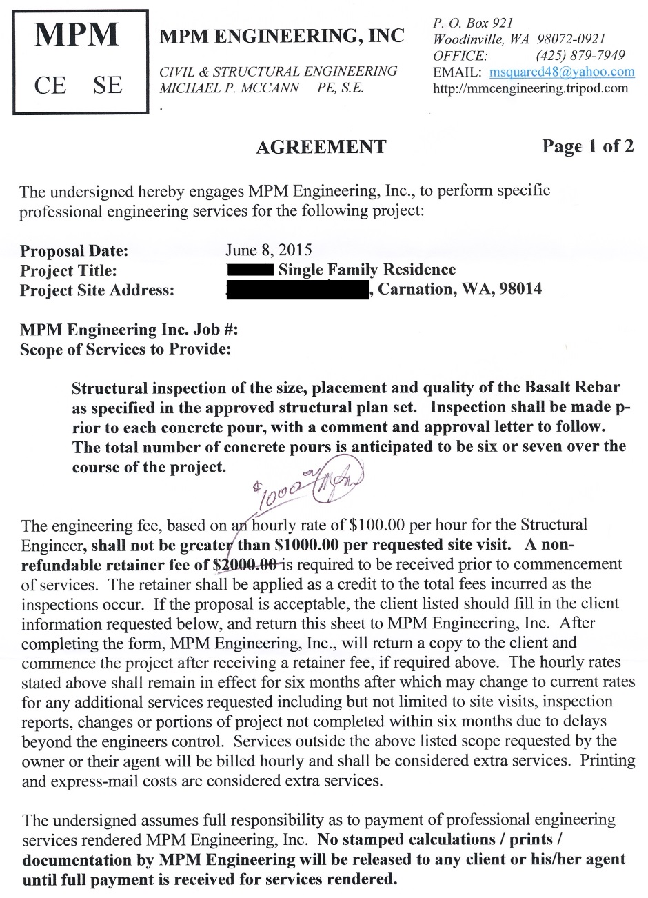 Structural Engineer EOR Agreement