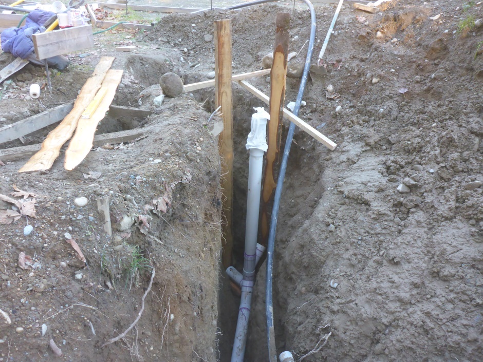 Stubbed Ends Of Footing Drainage Along Trench