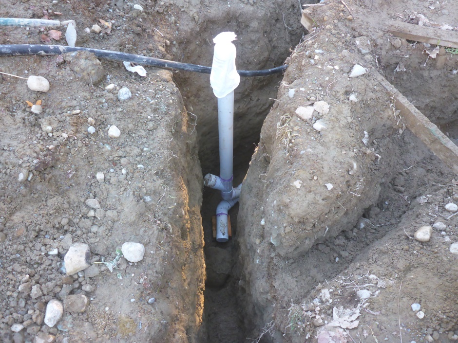 Stubbed Ends Of Footing Drainage Pipes