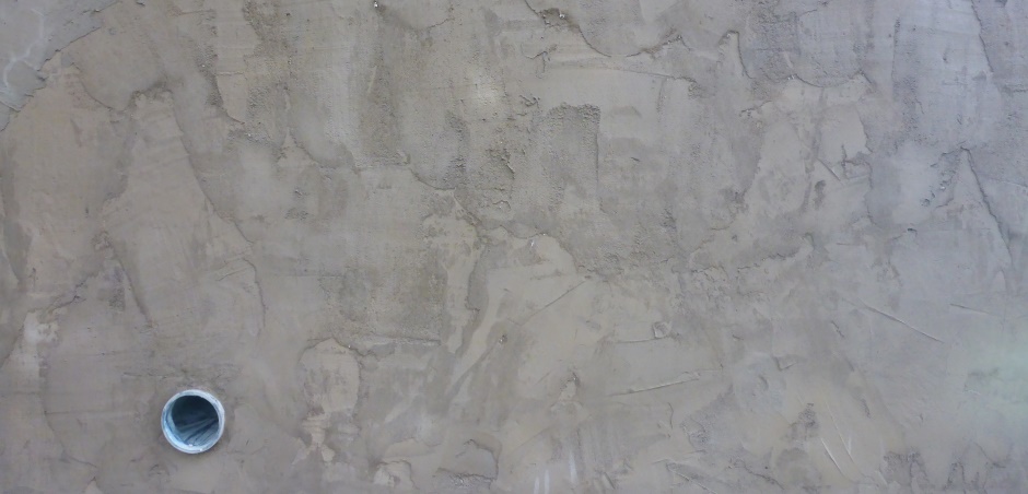 Stucco Tan On Rear Wall