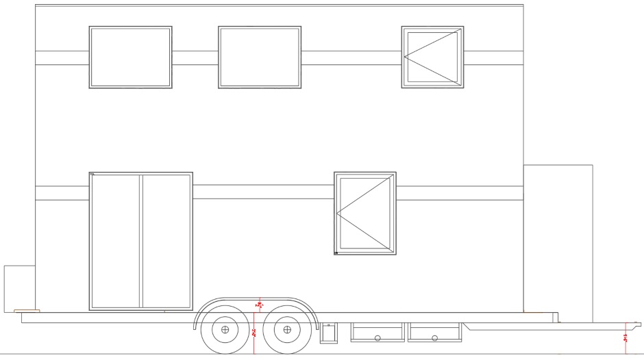 Tiny House Elevation South