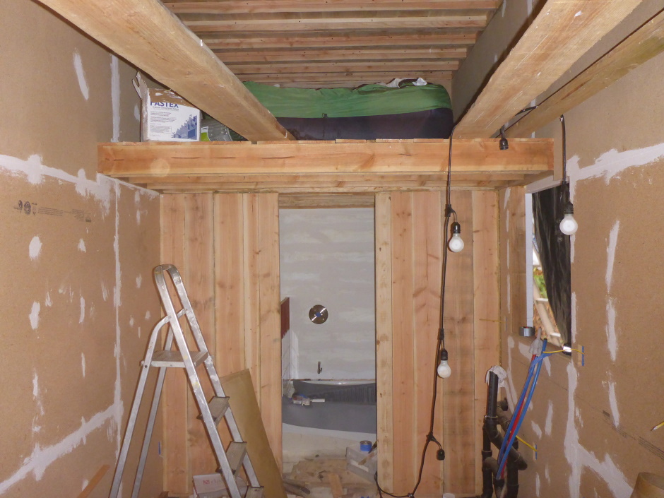 Tiny House ParticleBoard Gaps Filled