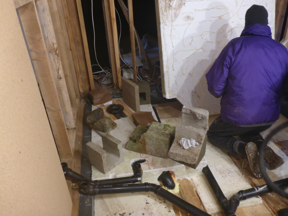 Tiny House Plumbing Floor Eps Gluing 3
