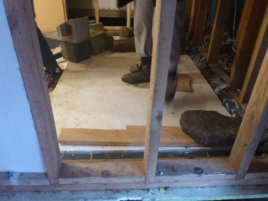 Tiny House Plumbing Floor Eps Gluing 4