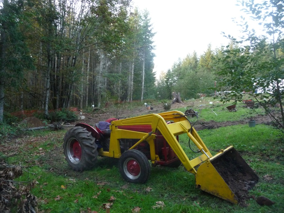 Tractor on site