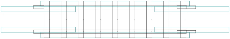 Train Track Straight Drawing