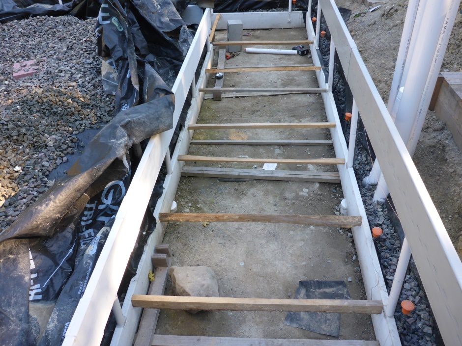 Upper Form-A-Drain Installed