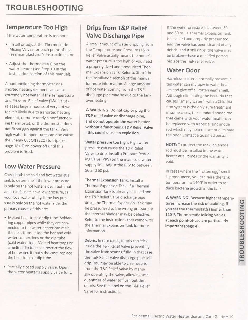 Water Heater AOSmith Manual 19