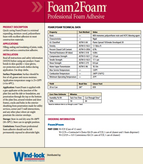 Windlock Foam Adhesive Brochure 2