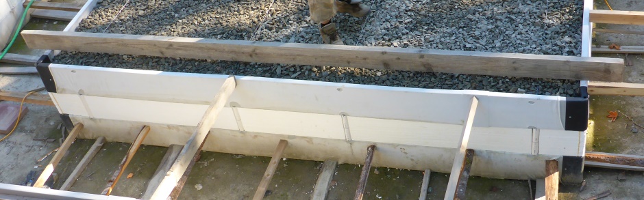 Wood Beam Crushed Rock Height Slab