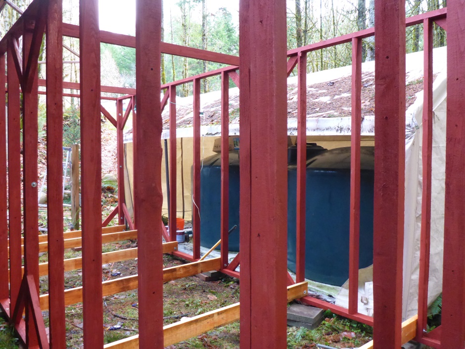 Wood Shed First Floor Beams Side